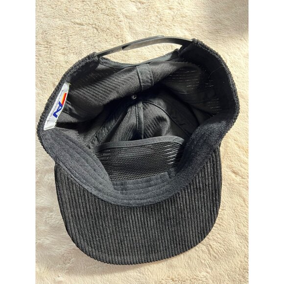 Aviator Nation Black Corduroy Snapback Hat With Mountain Patch & Mesh Lining - Picture 6 of 8